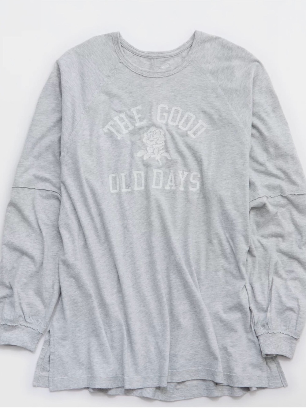 Aerie Cozy Long Sleeve Oversized Boyfriend T-Shirt - Picture 3 of 6